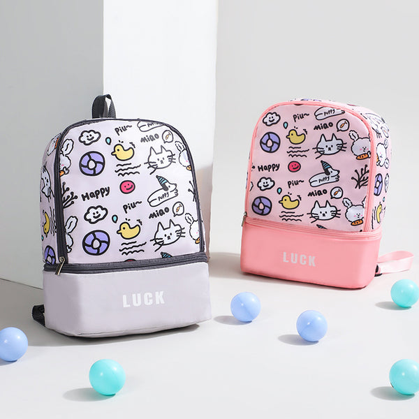 New children's swimming bag wet and dry separation belt shoe compartment beach bag waterproof swimsuit storage bag travel bag backpack