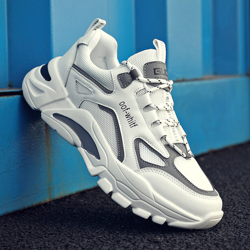 2025 new spring men's fashion sneakers: breathable mesh, athletic, casual, running, dad shoes, trendy, versatile, and instagram-worthy