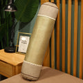 Linen mat long pillow summer cylindrical long pillow summer candy pillow bedside cushion leg pillow detachable