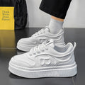 Men's spring 2026 new collection: chunky sole, versatile, trendy, and stylish white sneakers - height increasing athletic casual board shoes for men
