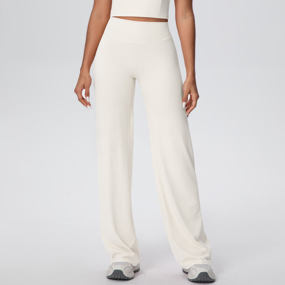 nude feel tight yoga pants high waist hip straight-leg pants looseslimming look outdoor sports running fitness pants