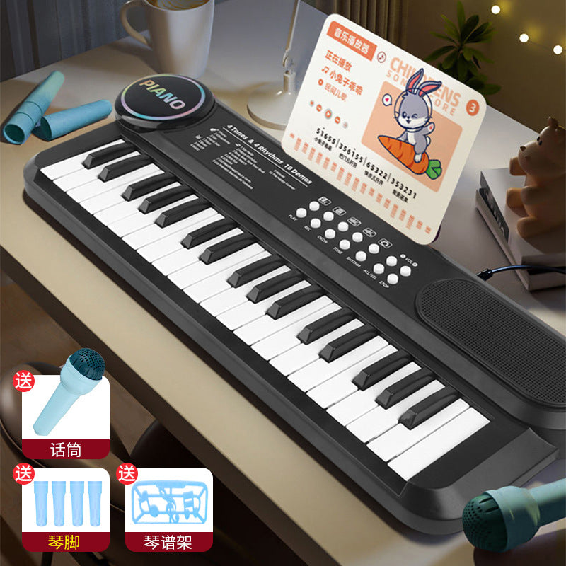 New kids' 37-key beginner electronic keyboard - multifunctional early education piano, portable rechargeable musical instrument toy for kindergarten