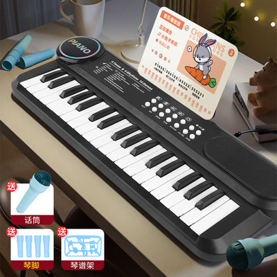 New kids' 37-key beginner electronic keyboard - multifunctional early education piano, portable rechargeable musical instrument toy for kindergarten