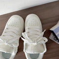 Niche platform white sneakers for women, 2026 new summer ins trendy retro versatile bread shoes, athletic casual skate shoes