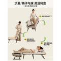Foldable reclining chair - office nap/daybed - single bed 2-in-1 - summer lounger with backrest - sofa seat