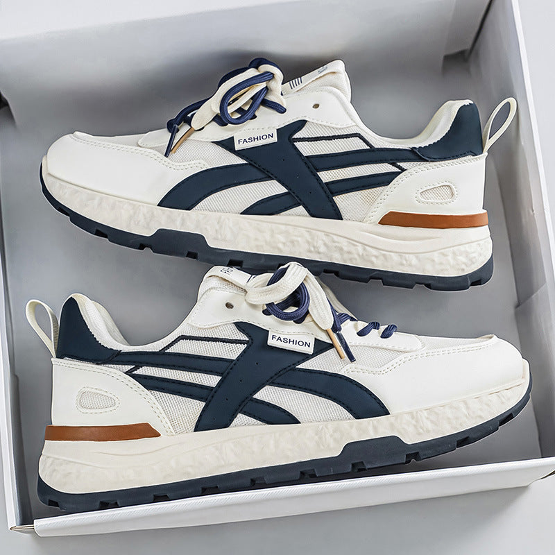 Men's spring 2026 new lightweight soft sole casual shoes - shock absorbing athletic sneakers - versatile trendy shoes for students