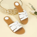 Exportsummer sandals slippers slip-on leather pulp bottom voltage pattern electric embroidery women's shoes