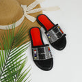 2025 trendy influencer flat sandals - new summer women's outdoor wear, versatile ladies' rhinestone thong sandals