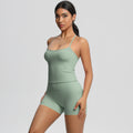 new arrivalpure color suspender beautiful back sports bra suithigh waist hip lifting running fitness yoga suit for women