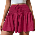 cross-border  european and american women's summer fashion solid color drawstring athletic shorts