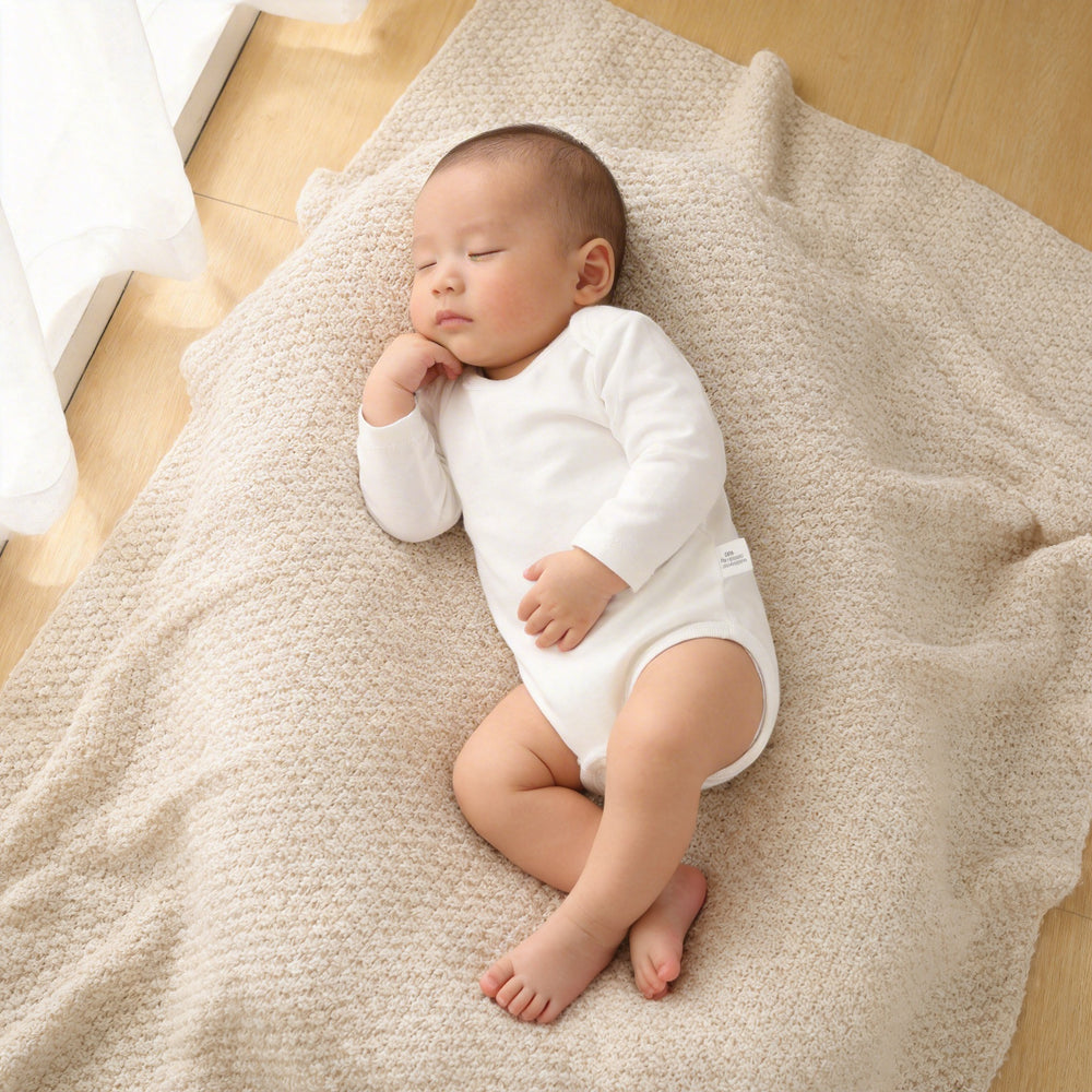 Baby romper, spring and autumn triangle crawl long sleeves, male and female baby cotton 0-1 years old jumpsuit, girl butt wrap