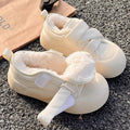 2025 winter new fleece-lined white sneakers: ins-style slip-ons, versatile, warm, and unique casual shoes for women