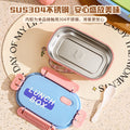 304 stainless steel lunch box - microwaveable, airtight, perfect for office workers -  new single-layer bento box