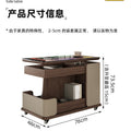 Solid wood smart movable side table trolley tea table for home living room small apartment sofa side cabinet adjustable coffee table slate
