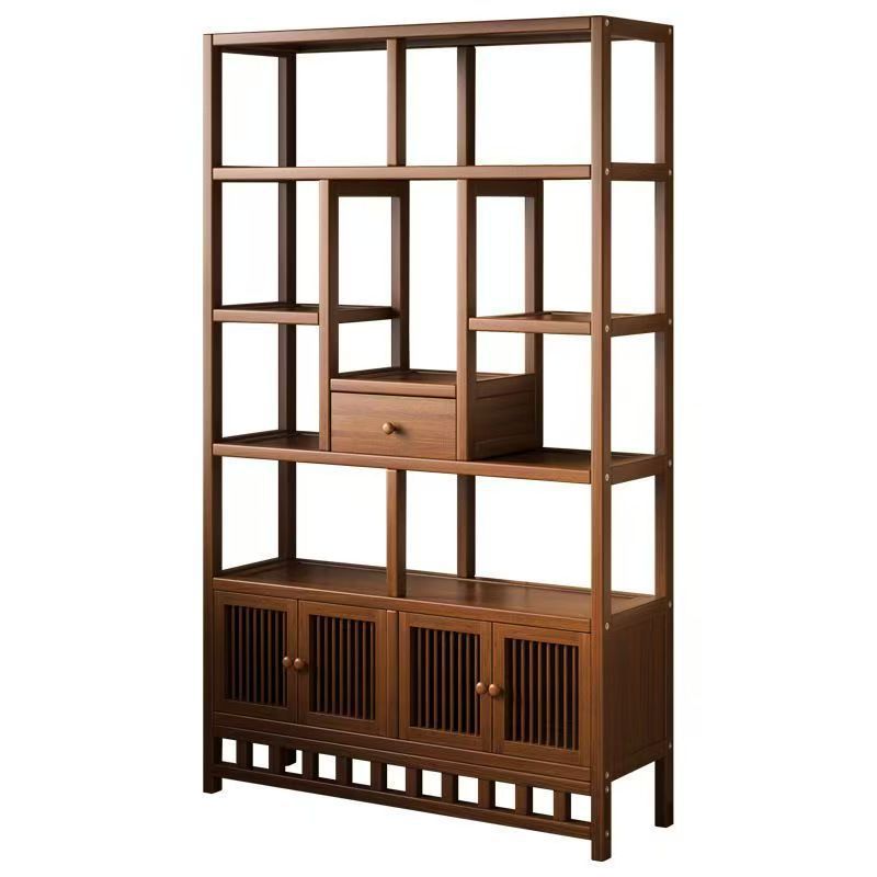 New chinoiserie bogu rack non-solid wood tea cabinet rack living room storage rack multi-layer display rack tea rack rack bamboo