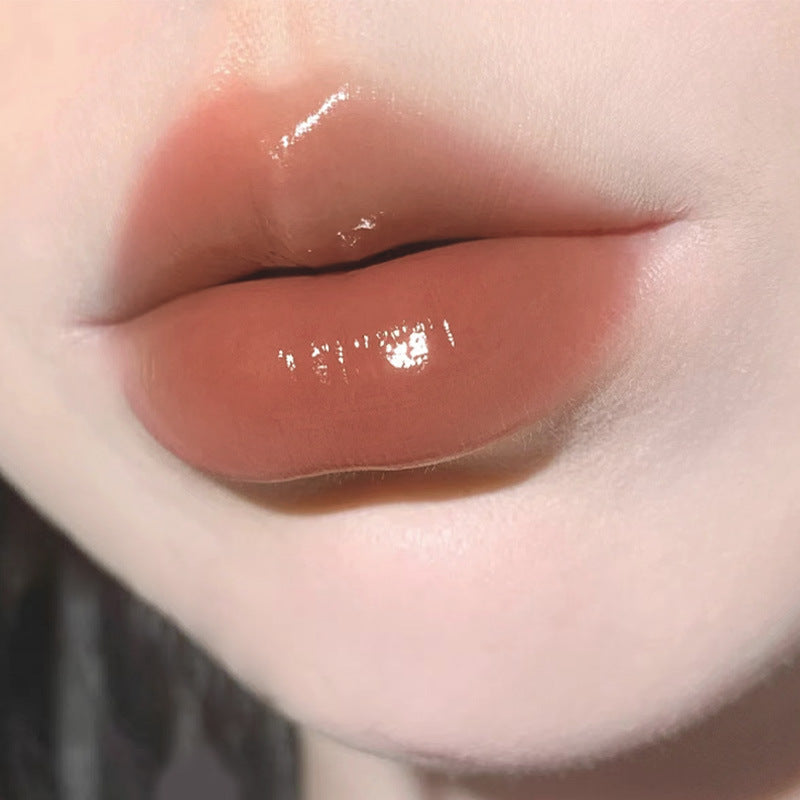 HERORANGE~ Crystal Frozen Mirror Lip Glaze Moisturizing Clear Glass Lip Gloss Pure Desire Tender Girl Water Light Dudu Lip Frozen