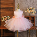 New children's dress - sky blue sleeveless tulle princess dress - export quality summer girl's elegant birthday dress