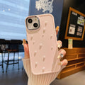 Suitable for apple 16pro metal photo frame small pearl mobile phone case iphone7p/xr all-inclusive pure color protective case