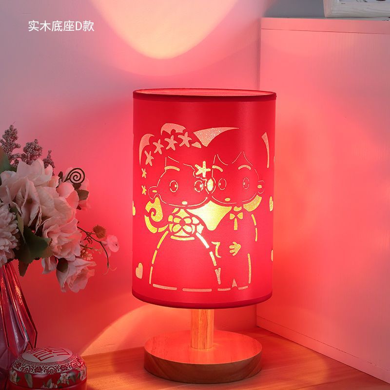Warm and romantic wedding room wedding bedside night light bedroom table lamp simple modern breastfeeding wedding gift everbright lamp