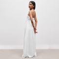 summer new european and american style women's solid color camisole shirred long dress sleeveless casual comfortable dress
