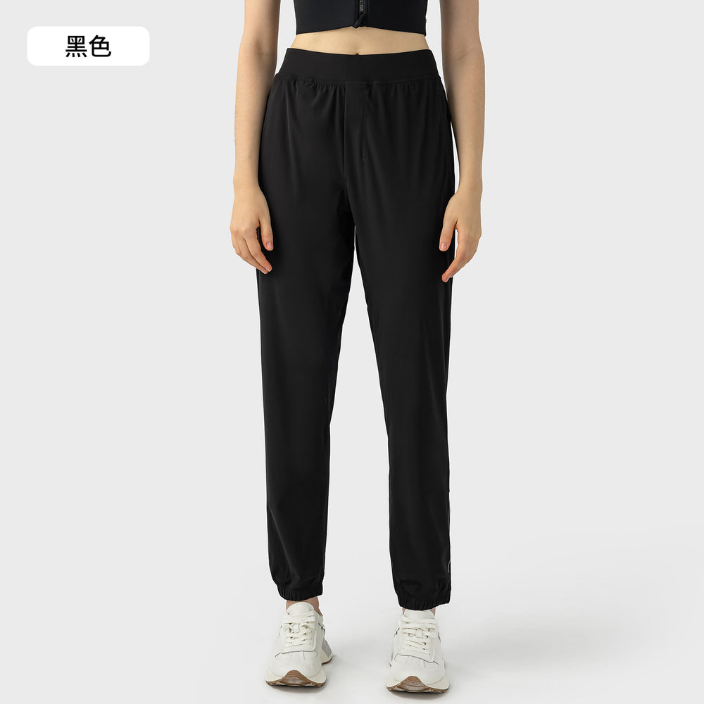 Loose jogging pants women's easiest for matchcasual pants high waistslimming look zipper fitness jogging pants dss092