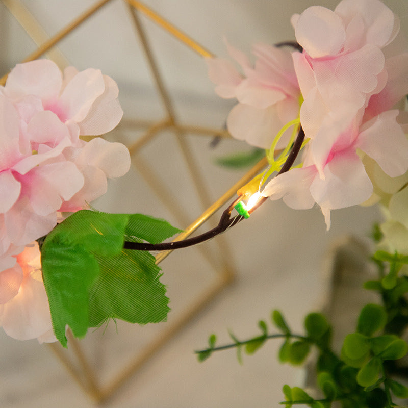 Gathering Lighting Green Leaf Flower Vine Plant Leaf Decorative Light Various Garden Garden Plant Light Strings Dimmable