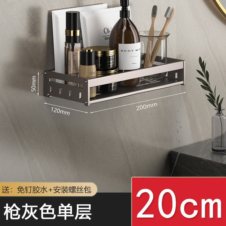 Removable and washable space aluminum toilet rack, bathroom washstand, non-punching wall-mounted toilet, toilet storage rack