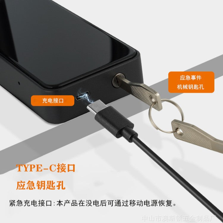 Smart lock wooden door cat eye fingerprint lock semi-automatic password lock one grip open digital lock entrance door lock manufacturer in stock