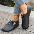 new export soft leather flat casual women's shoes - summer slip-on loafers, simple & stylish, plus size available