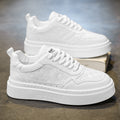 2025 spring new korean style trendy versatile white sneakers men's fashion athletic shoes lightweight lace-up casual shoes for students