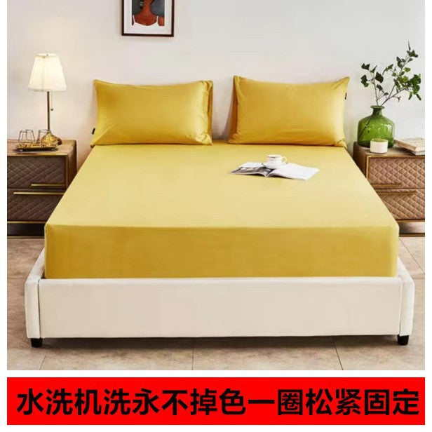 Bed sheets single piece fitted sheet all-inclusive bed cover mattress protector washed cotton summer maternal and infant washed cotton fitted sheet three-piece set