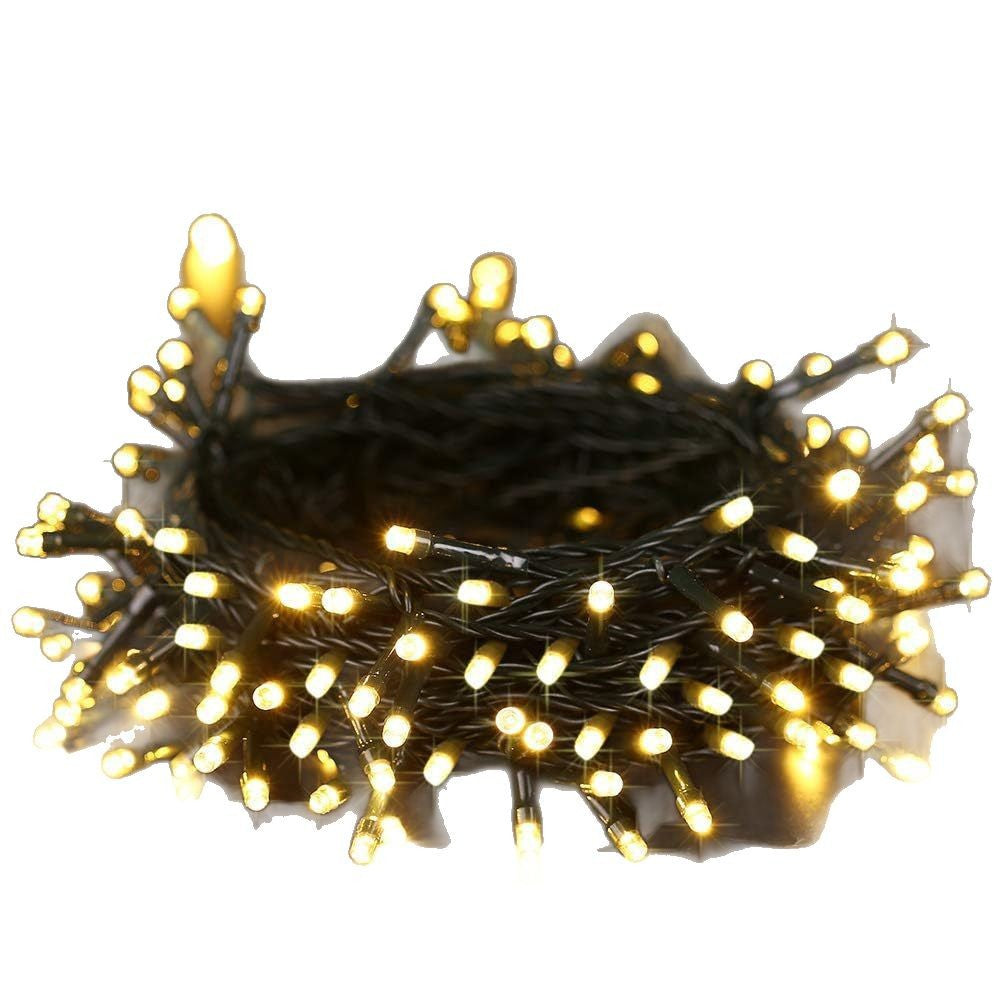 Dark green LED light string outdoor waterproof hook-type battery box 8 mode string light Christmas decorative light string wholesale