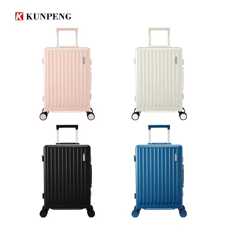 Multifunctional seated children's trolley case with cup holder, universal wheel durable large capacity high quality boarding suitcase