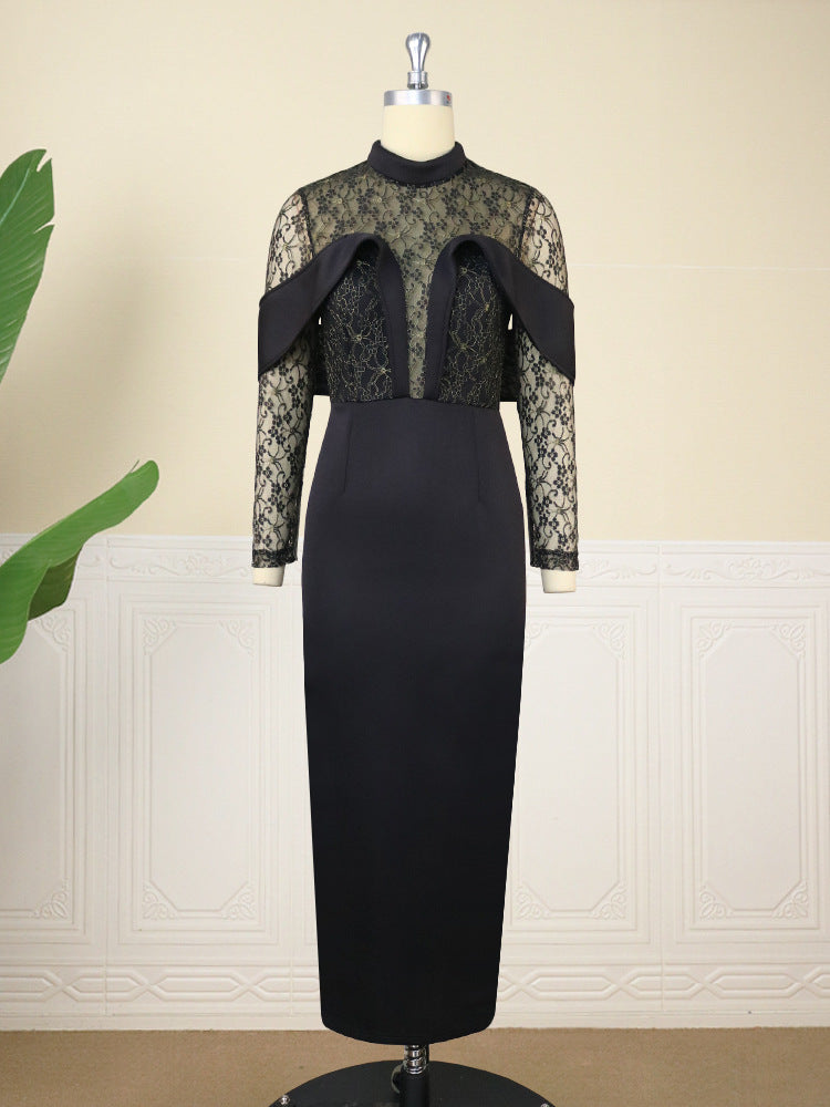 Am220739 banquet elegant dress - socialite style mesh bodycon mini dress