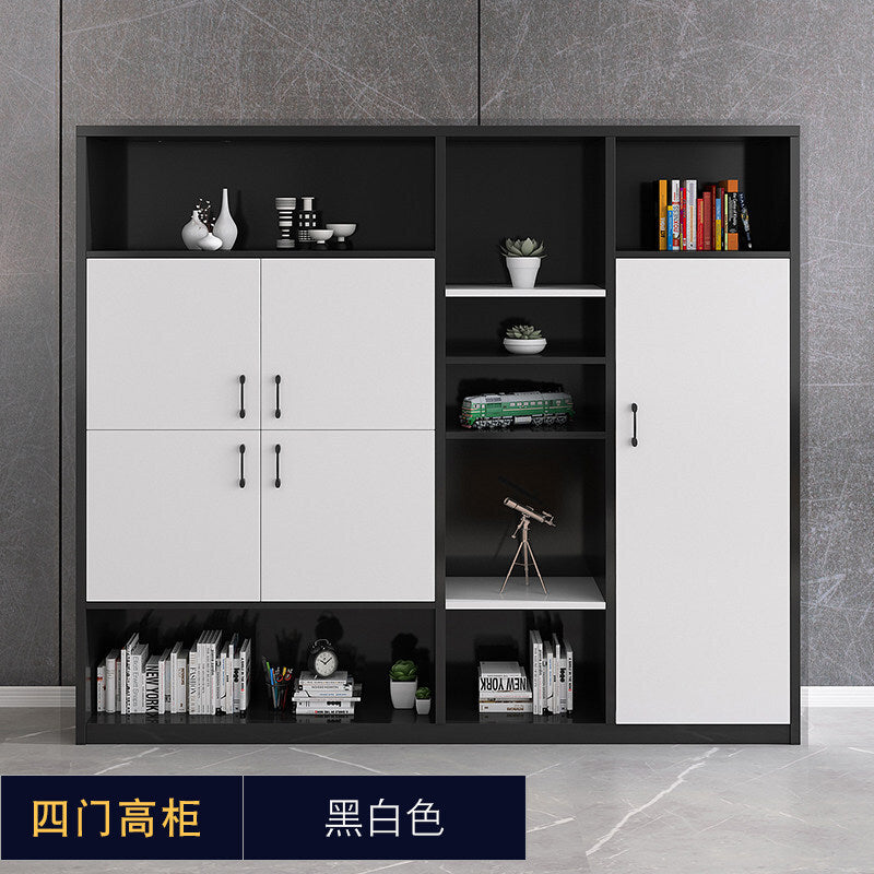 Office minimalist modern file cabinet wooden document financial records small cabinet low cabinet panel drawer style