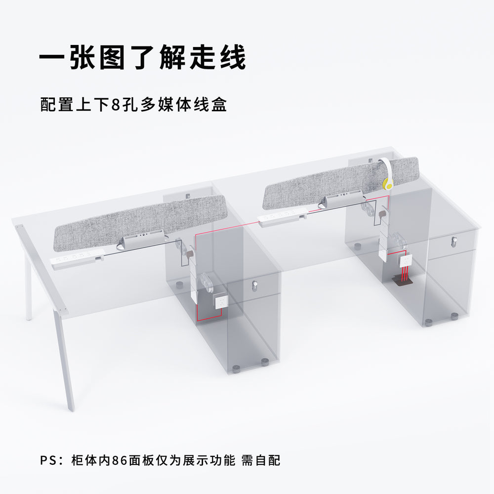 Office desk and chair set - minimalist modern design - available in 4, 6, and 8-seater configurations - ideal for staff, office workstations, and manager's desks