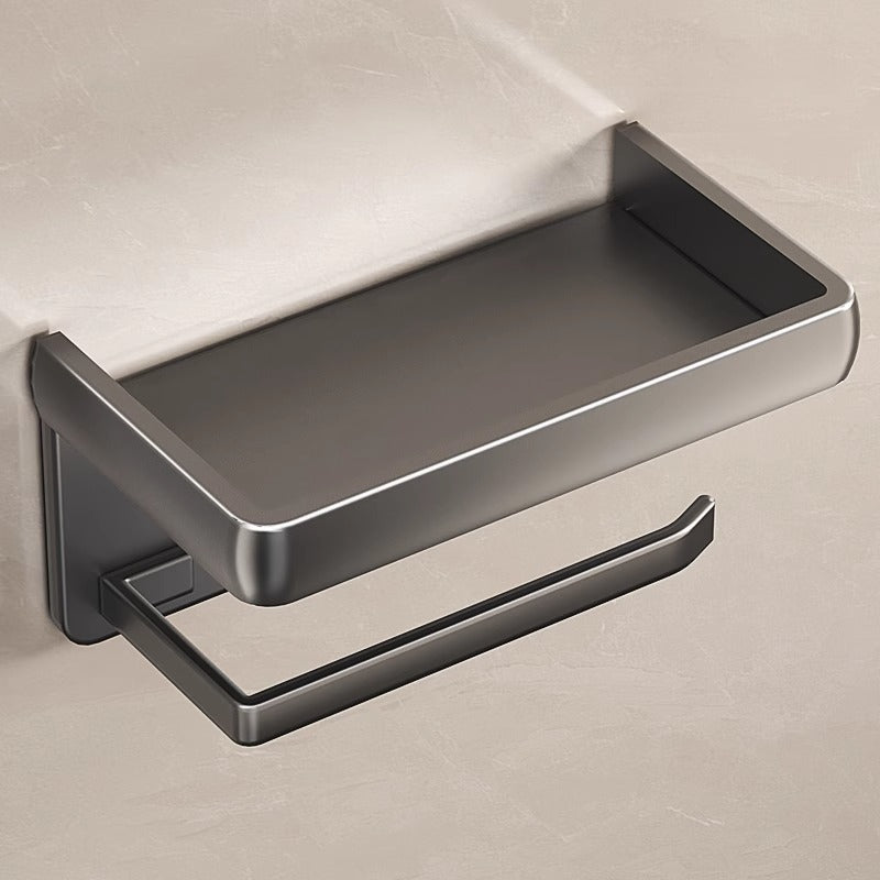 Gun gray bathroom tissue box punch-free wall-mounted toilet tissue box toilet paper storage rack bathroom roll paper rack