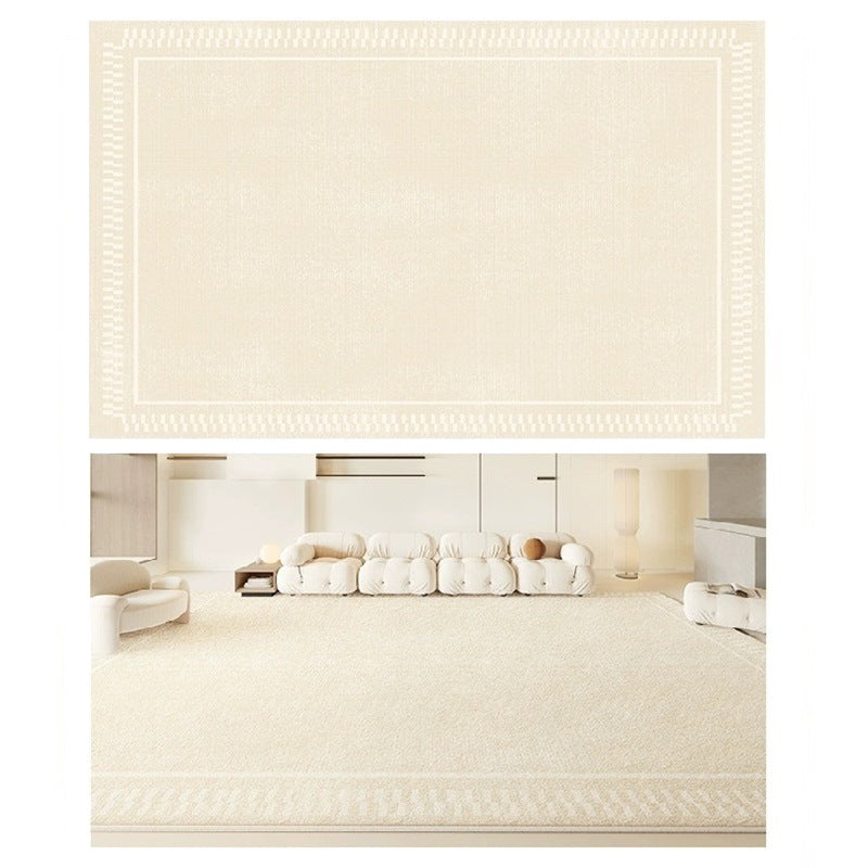Carpet living room  new bedside bedroom light luxury high-end cream style room floor mat thick no-wash and wipeable