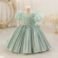 New arrival: puff sleeve lace princess dress for girls - perfect for birthday parties and special occasions!