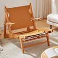 Wabi-sabi style chair designer hunting chair single living room sofa chair ins casual balcony chair retro back chair