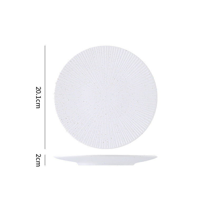 Minimalist and high-end ceramic bowls, plates, and dishes - creative, simple style for hotel restaurants, home use, western cuisine, steak plates, and dessert plates