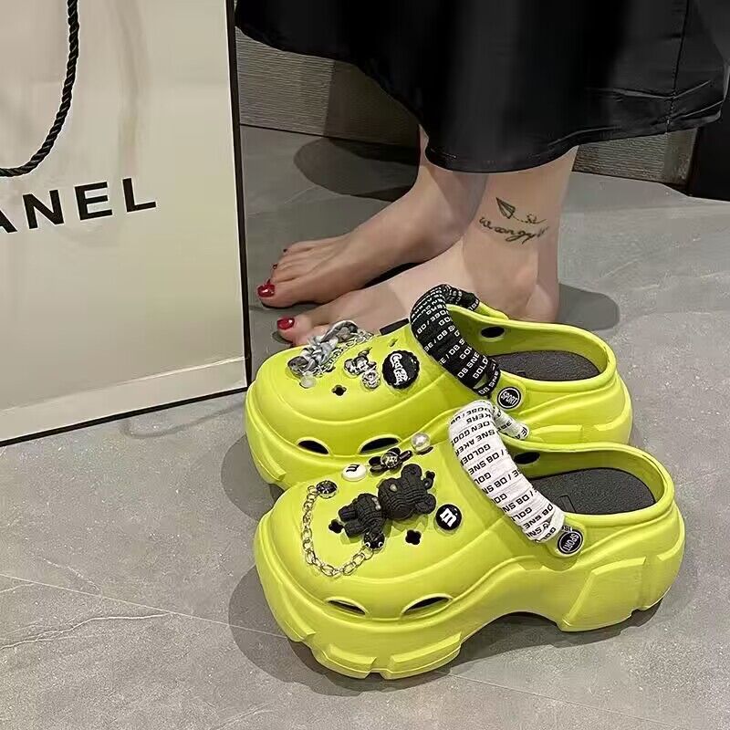 "eva clogs for women - 2024 new summer collection: chunky platform, height-boosting, trendy beach sandals"