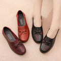 Soft leather soft bottom ladieswear shoes flatsabrasion resistantwaterproofbows work shoes wechat group purchase live broadcast one piece dropshipping