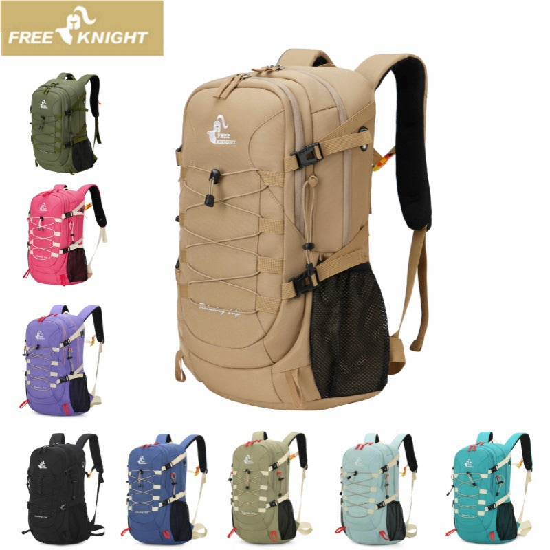 Cross-border mountaineering bag 40L waterproof Oxford cloth mountaineering bag, men's and women's outdoor sports backpack with rain cover
