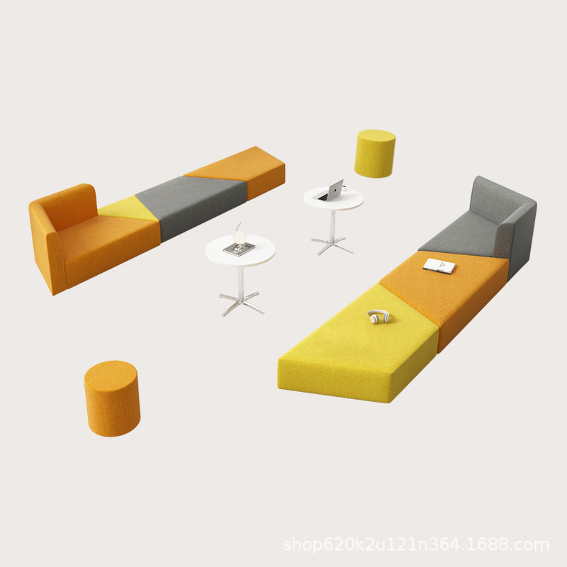 Office sofa irregular shape training institution patchwork sofa reception rest area business reception casual sofa sf-06