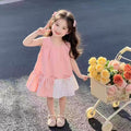 Summernew arrival baby girl patchworkk-styledressasymmetricaldresswestern style sleeveless korean style vest dress