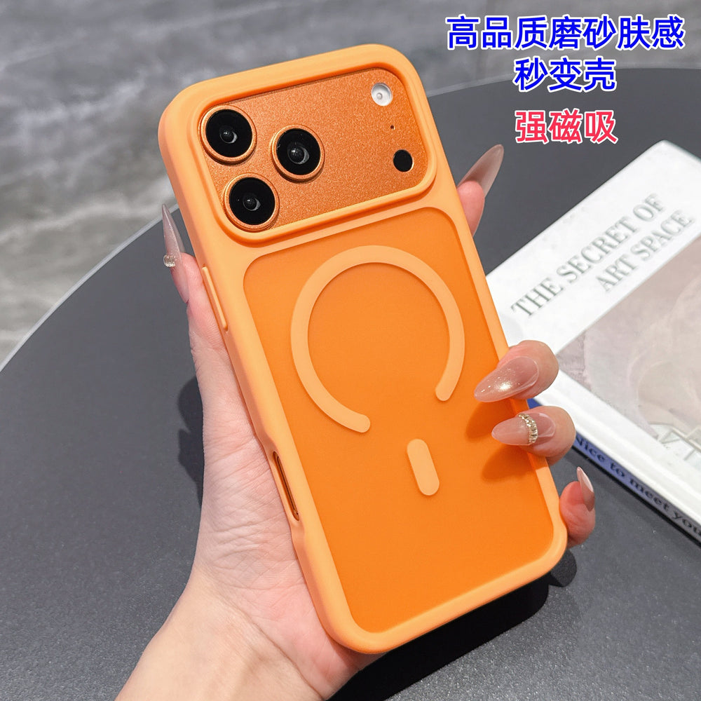 Iphone 17 pro max phone case - minimalist matte skin feel, magnetic, business style, drop-proof, compatible with iphone 11 protective cover
