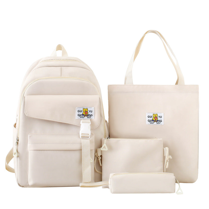 Large capacity bag backpack leisure trend schoolbag primary and secondary school student schoolbag new light travel backpack wholesale