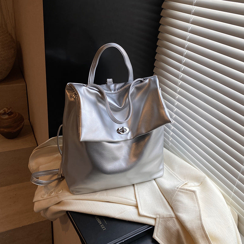 Student class backpack women's 2025 winter new ins trendy fashion student bag high-end versatile women's bag