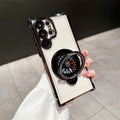 Suitable for samsung s26u/s25 decompression mobile phone case electroplated four corners anti-fall a37 fidget spinner magnetic holder case